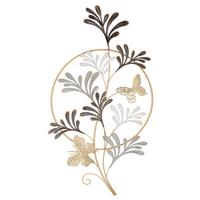 Wanddeko Lixy Goldfarben, Grau, Weiß B: 50cm - Goldfarben/Weiß, Basics, Metall (50/92/5.10cm)