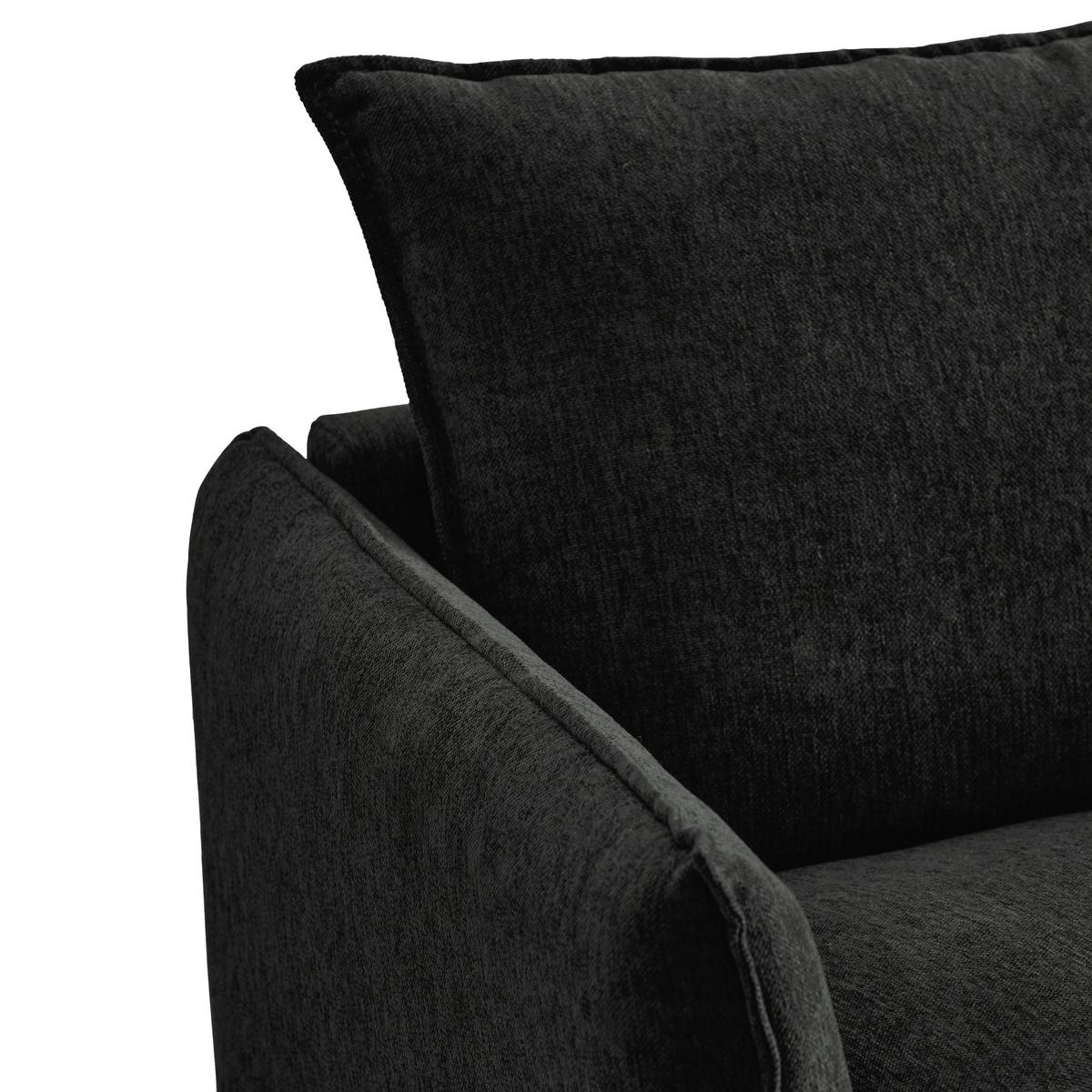 Sessel Skye Schwarz B: 96 Cm - Schwarz, Design, Textil (96/84/100cm) - Livetastic
