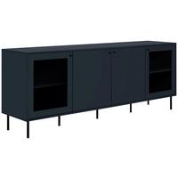 Lowboard Caracas 57a Lowboard - Blau/Schwarz, MODERN, Glas/Holzwerkstoff (180/68/40cm) - MID.YOU