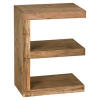 Beistelltisch Holz E-Förmig Mumbai, Akazie - Akaziefarben, MODERN, Holz (45/30/60cm) - MID.YOU