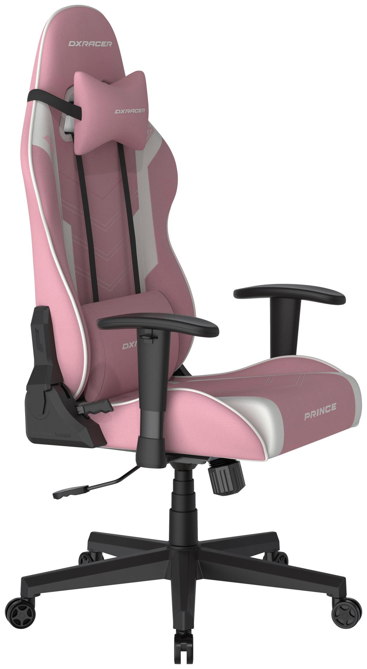 HERNÍ ŽIDLE PRINCE - bílá/pink, Moderní, textil/plast (67/126/67cm) - Dxracer