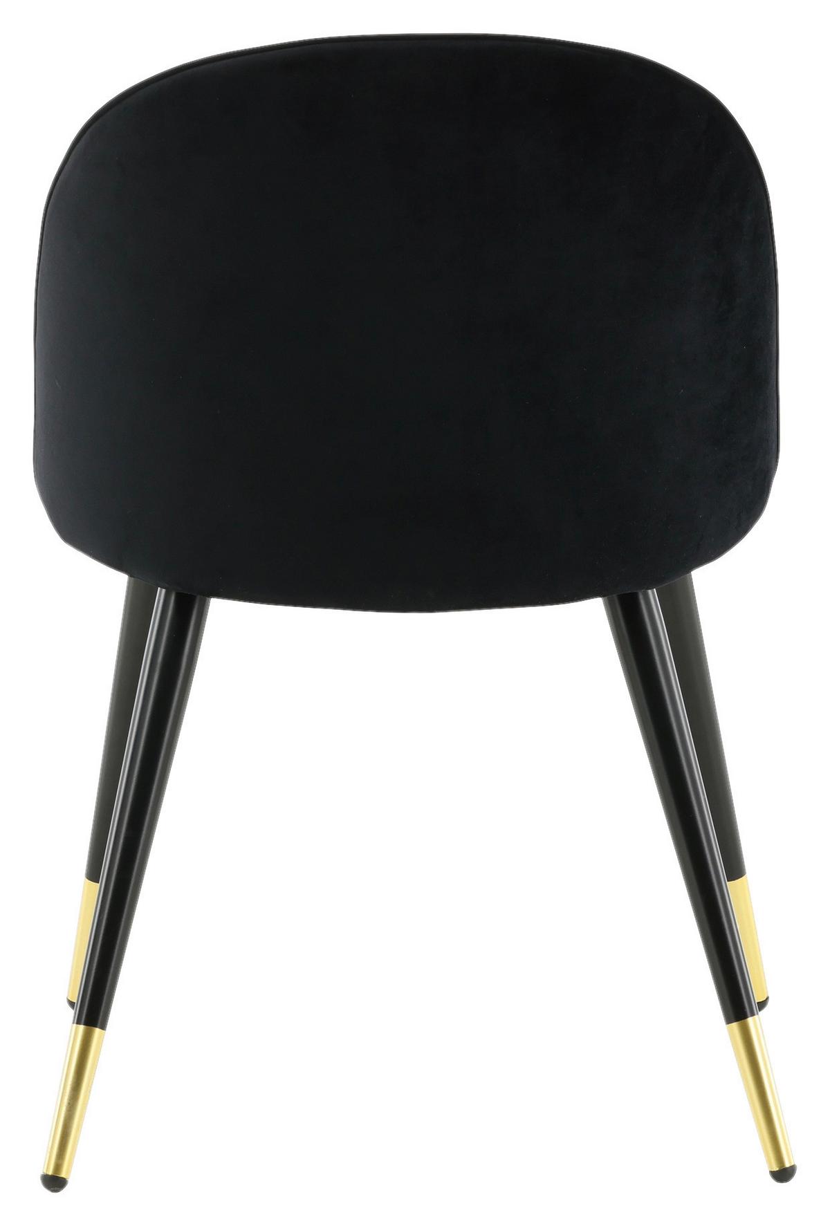 Stuhl-set Velvet - Messingfarben/Schwarz, Design, Textil/Metall (57/76.5/50cm) - Livetastic