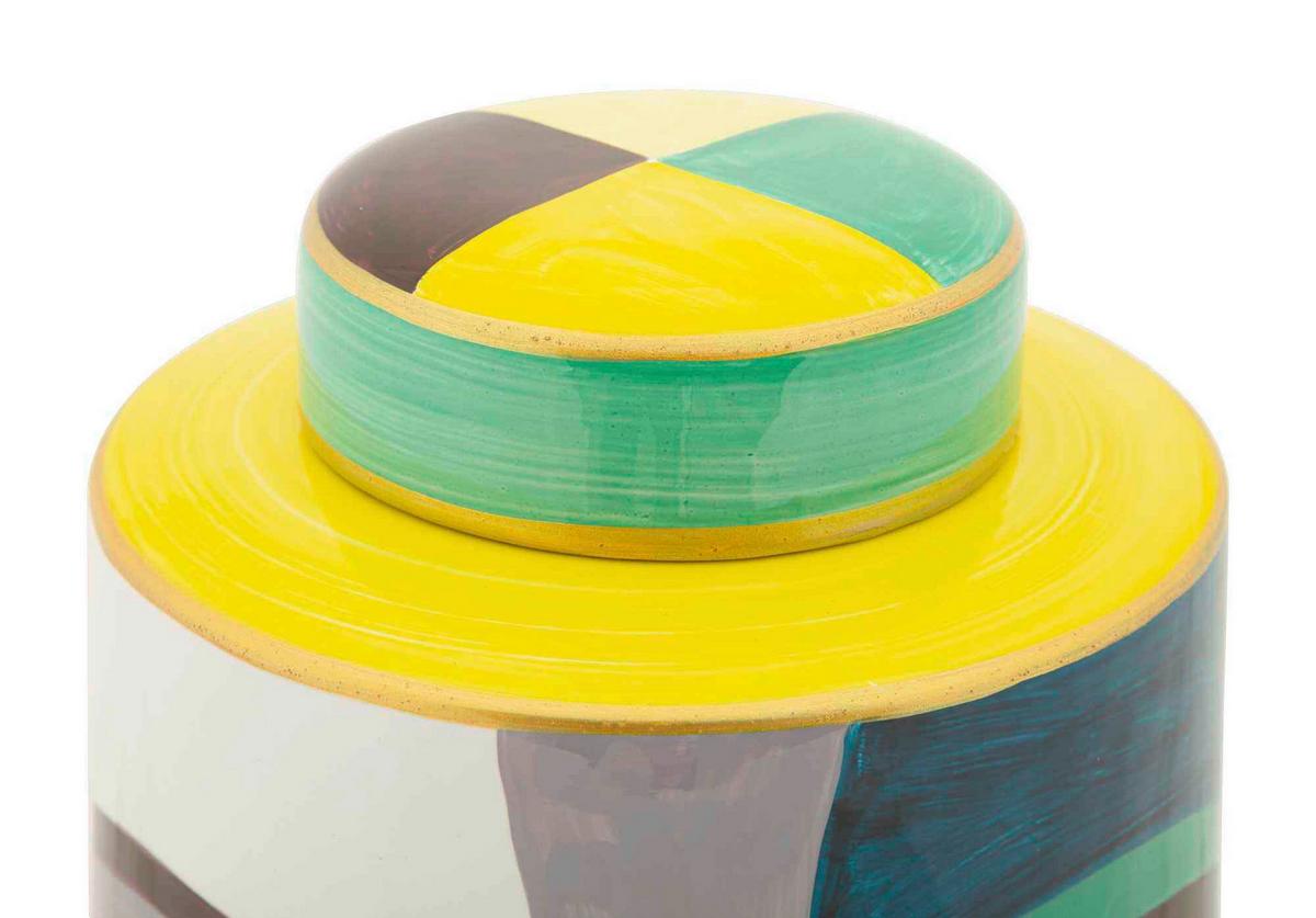 Vase Pot Piccassy Color Top Multicolor B: 19 cm - Multicolor, Basics, Keramik (19/33/19cm)