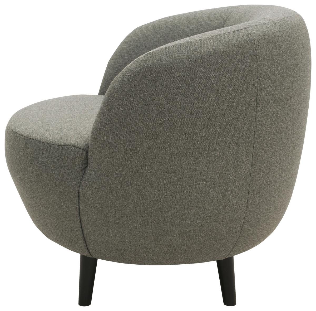 Sessel Looks Xiv - Graubraun/Schwarz, Design, Textil (72/72/76cm) - LOOKS by W.Joop