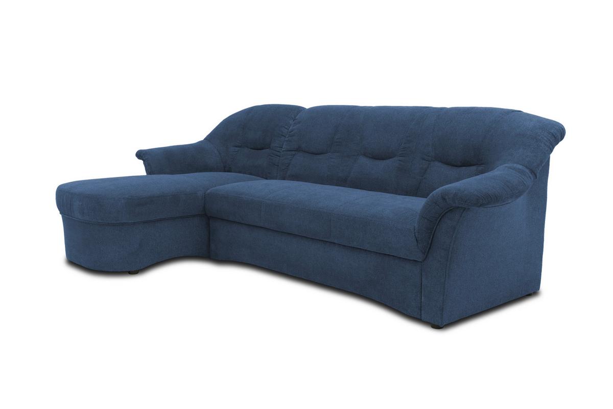 Ecksofa Sarafina - Schwarz/Dunkelblau, KONVENTIONELL, Textil (146/232cm) - MID.YOU