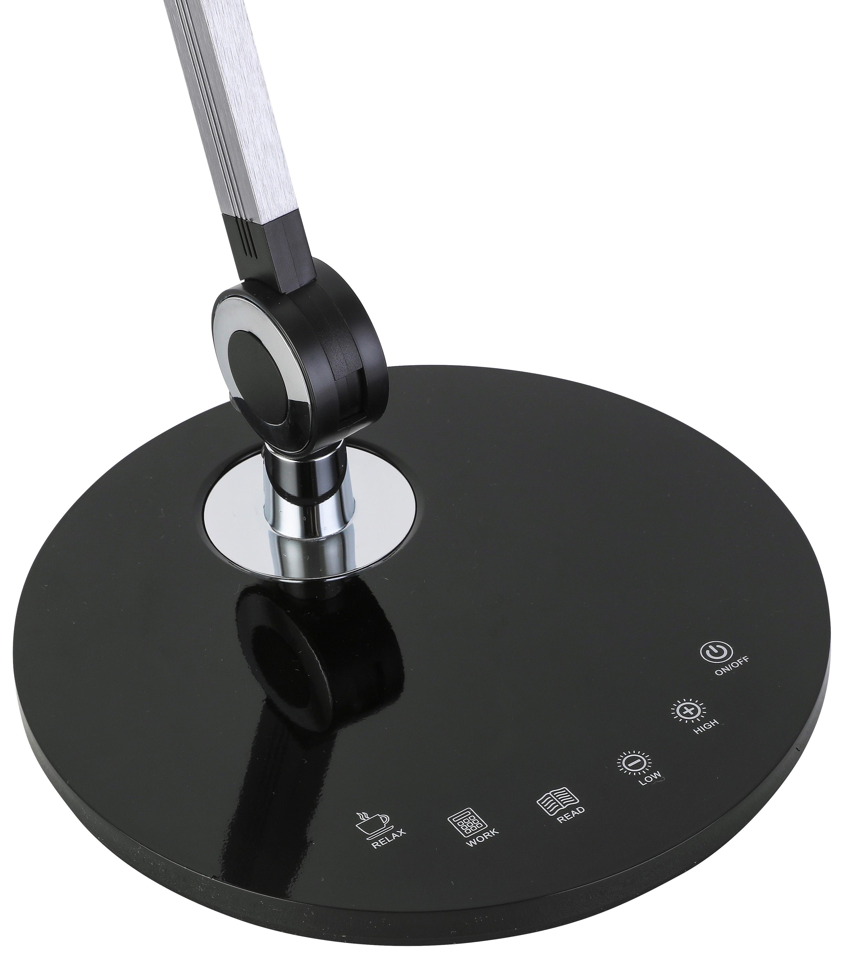 LED lampa na písací stôl Eda, vrát. LED 9W - čierna/sivá, Modern, kov/plast (20/80cm) - Mömax