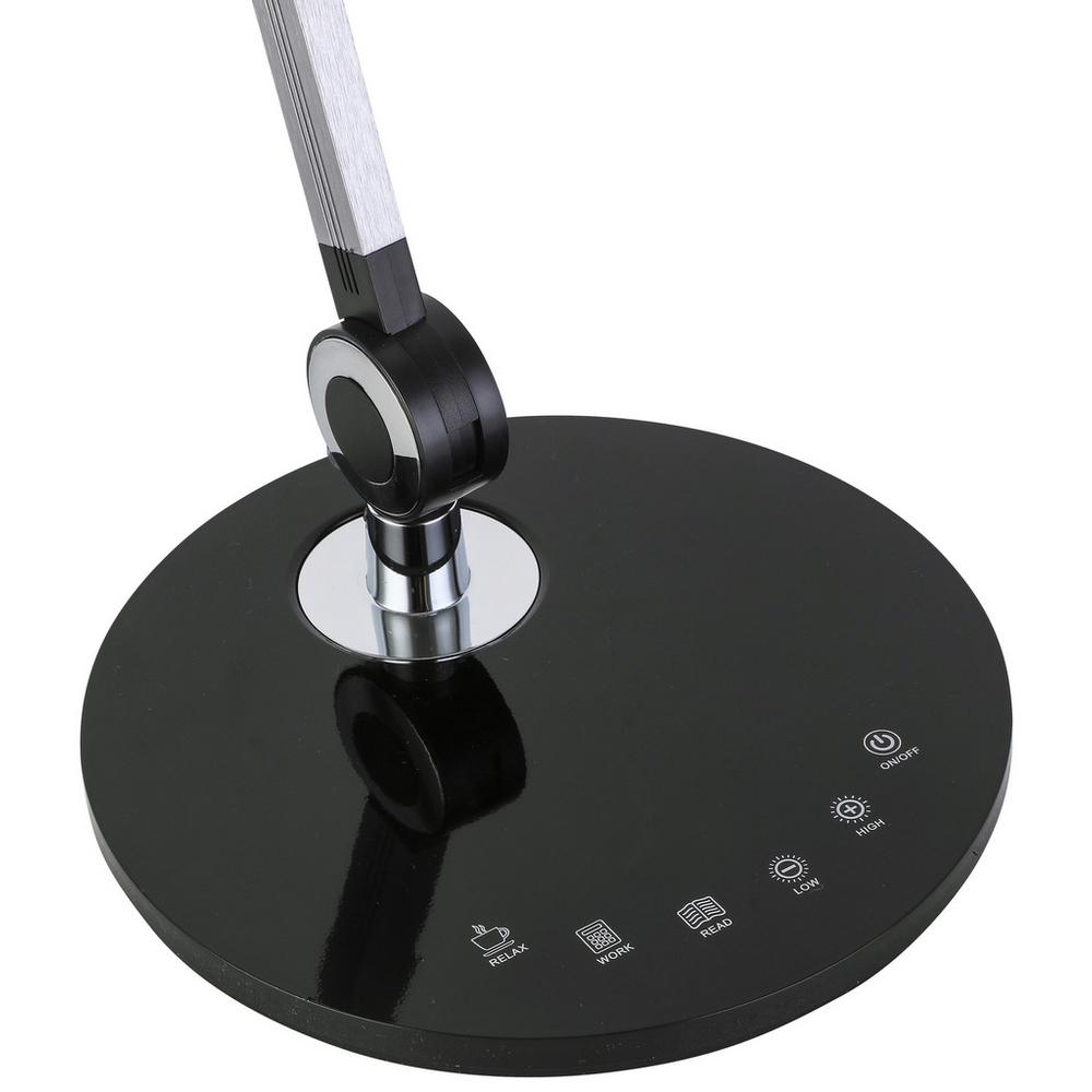 Fotografia produktu: LED lampa na písací stôl Eda, vrát. LED 9W, čierna, 80 cm