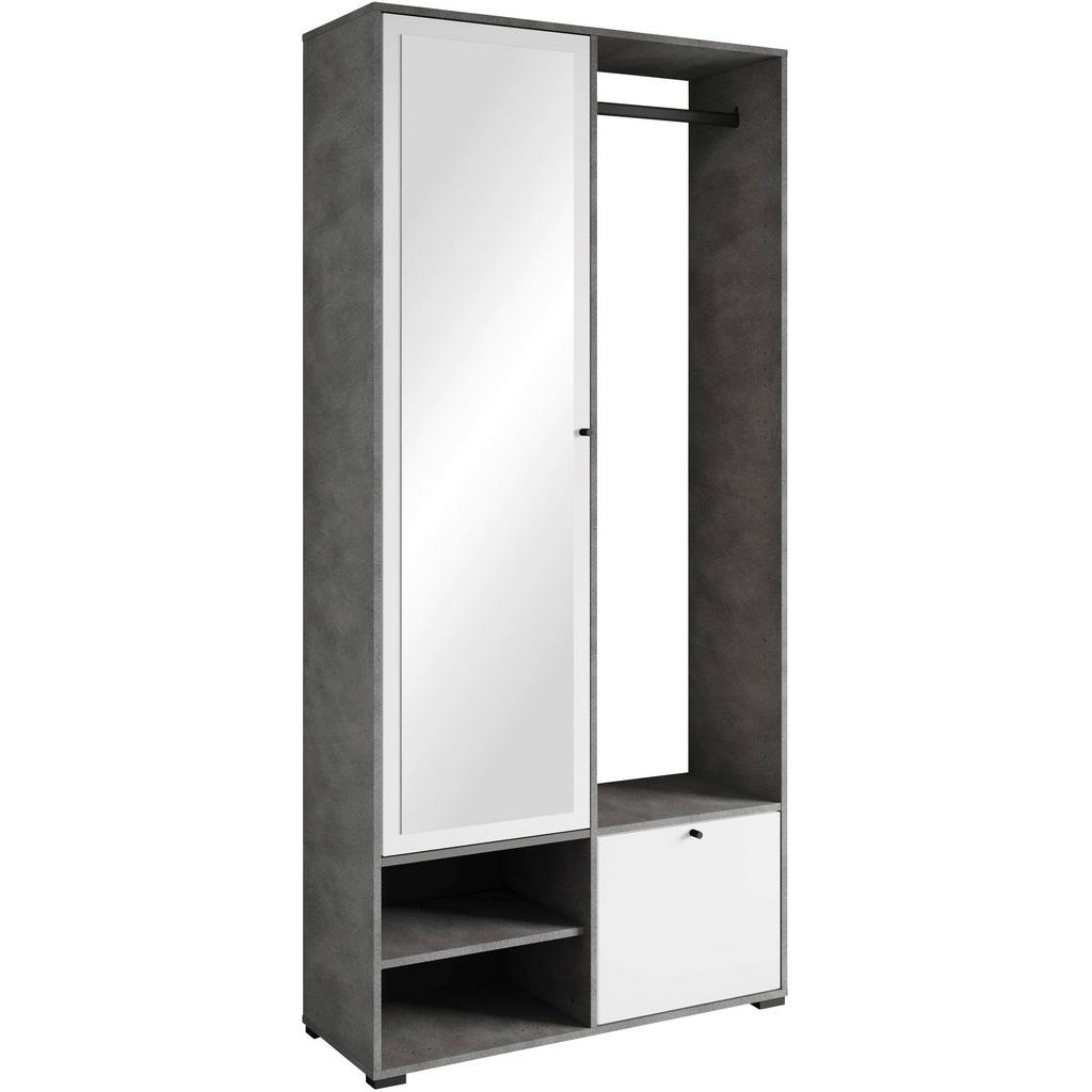 Garderobe Dino Anthrazit/Weiß B: 90 cm