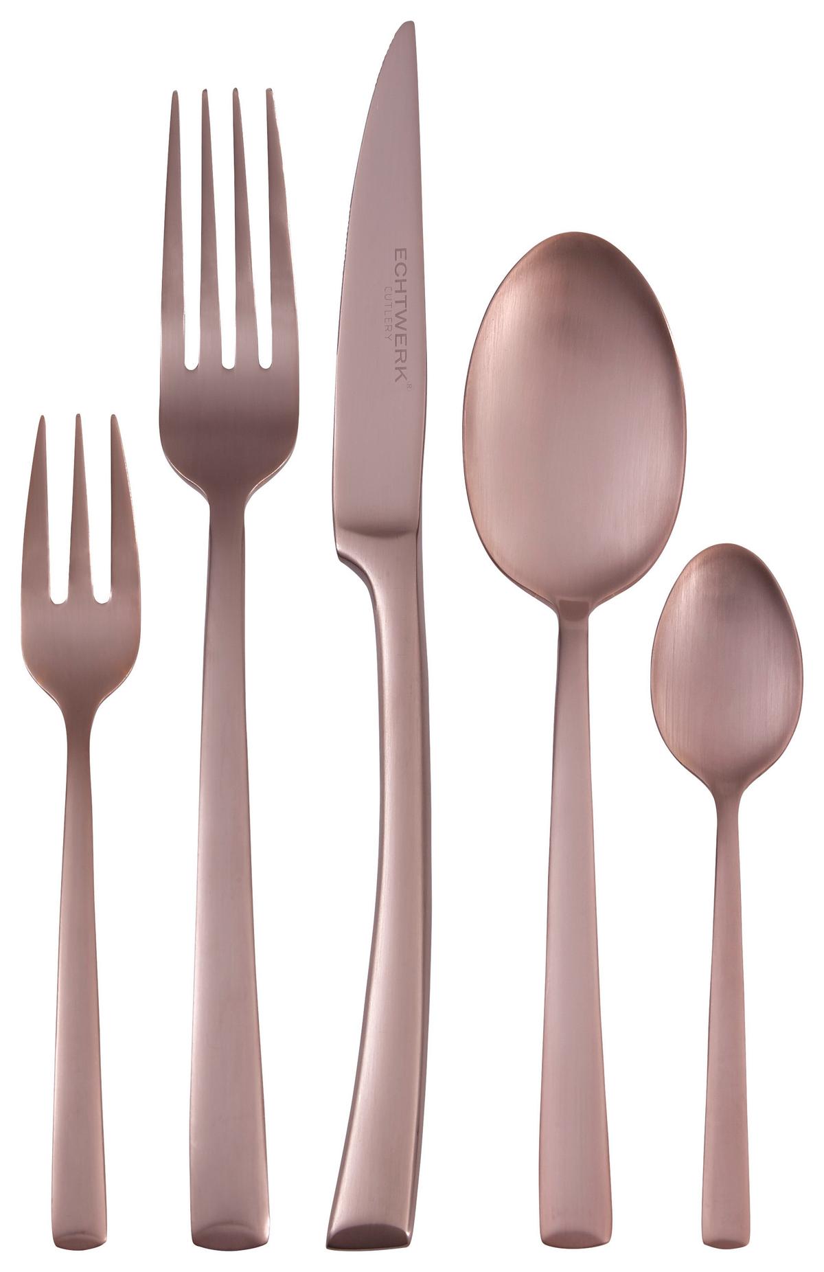 SADA PŘÍBORŮ 30-dílná - bronzová, Moderní, kov - Echtwerk