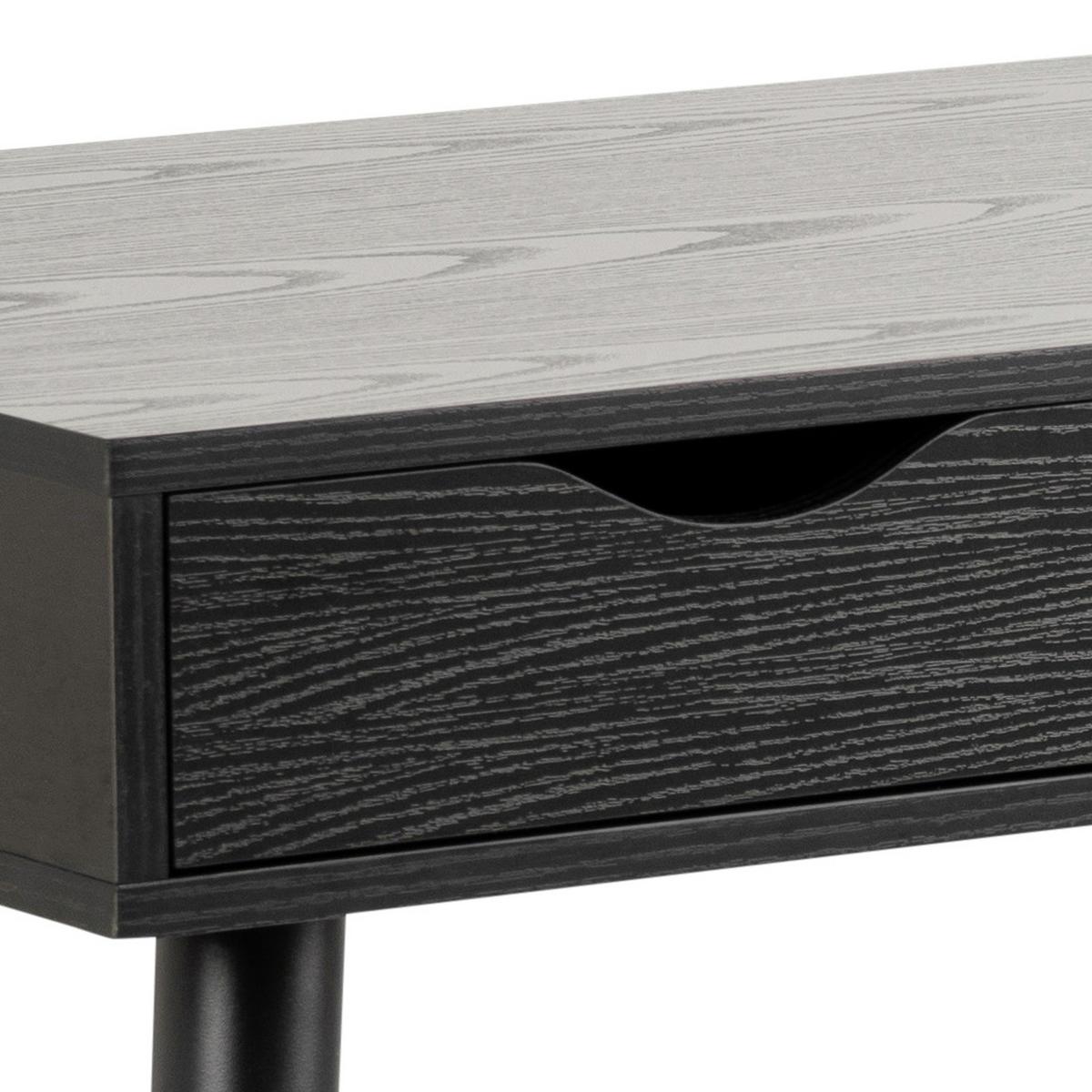 Schreibtisch Mit Laden B 110cm H 77,1cm Neptun, Eschefarben - Eschefarben/Schwarz, MODERN, Holzwerkstoff/Metall (110/50/77,1cm) - MID.YOU