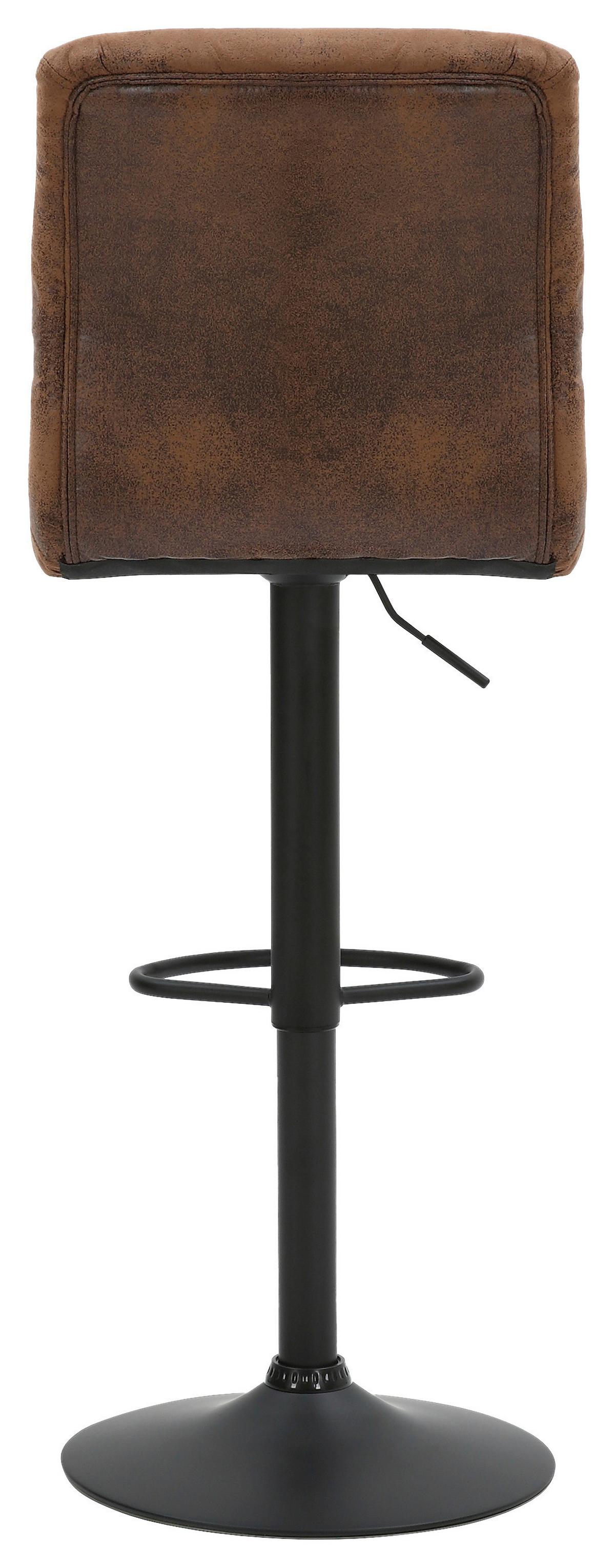 Barhocker-set Phil Braun/anthrazit B: 42 Cm - Anthrazit/Braun, LIFESTYLE, Textil/Metall (42/61-83/43cm) - MID.YOU