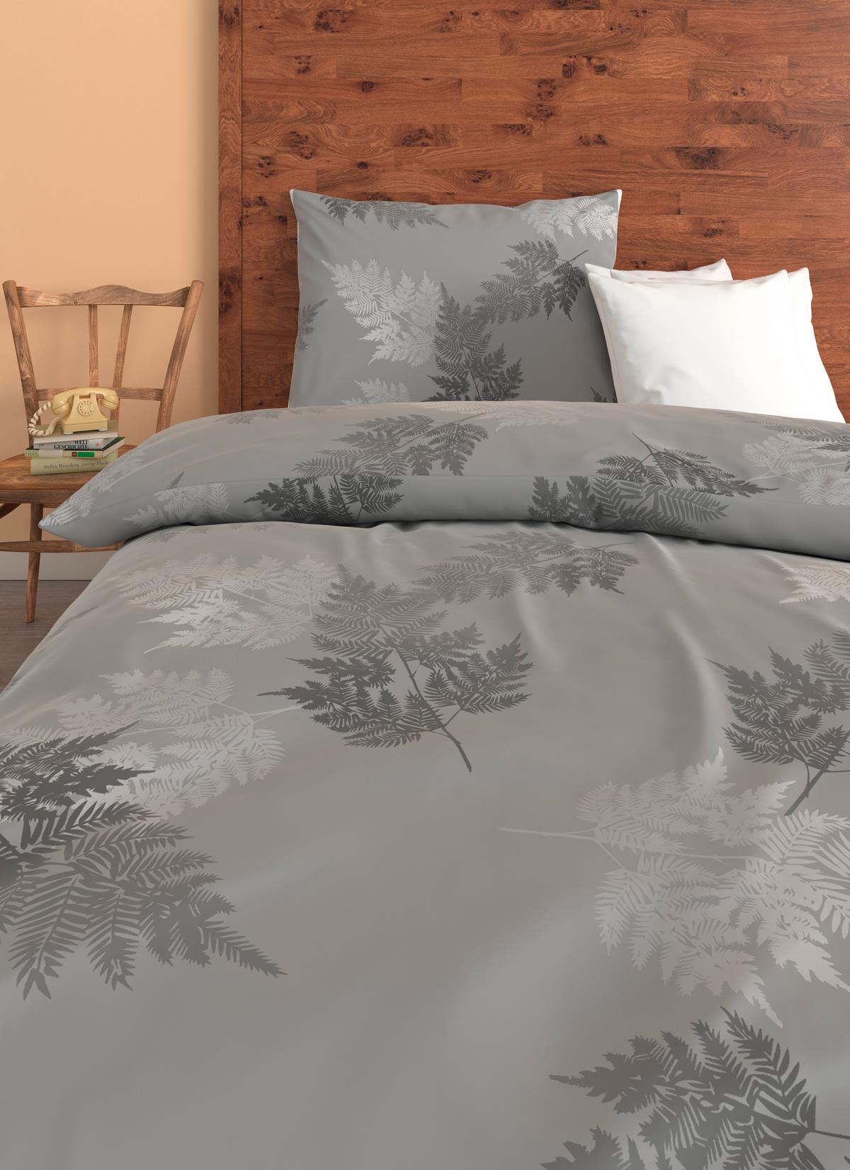 BETTWÄSCHE FARNZAUBER - Grau, ROMANTIK / LANDHAUS, Textil - James Wood