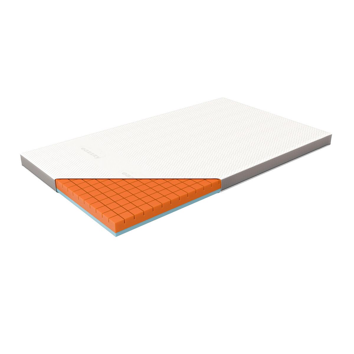 Topper Eazzy Premium Cube mittelfest 120x200 - Weiß, Basics, Kunststoff (120/200cm) - Genius