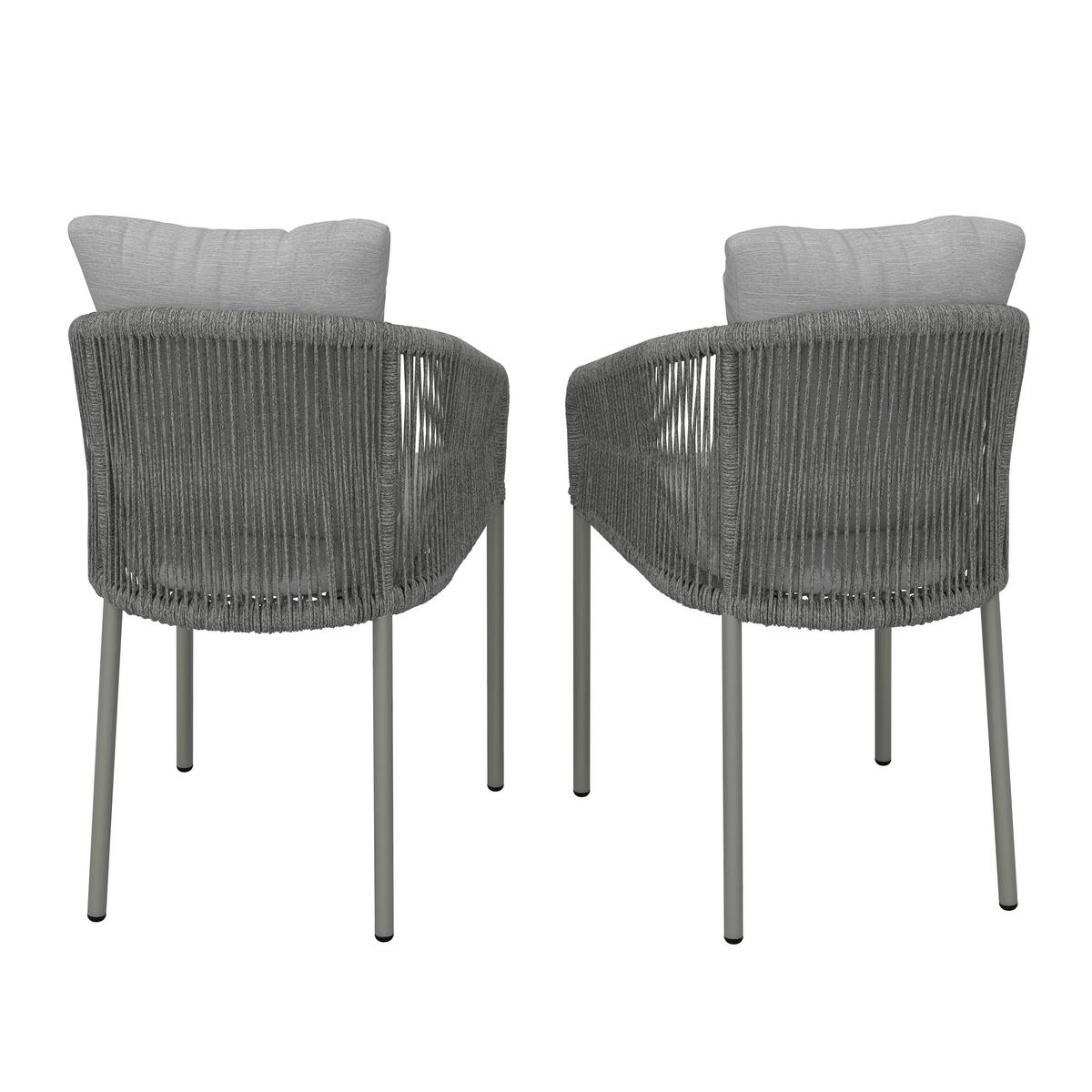 SADA ZÁHRADNÝCH KRESIEL PEPE - čierna/sivá, Modern, kov/plast (55/83/62cm) - Bessagi Garden