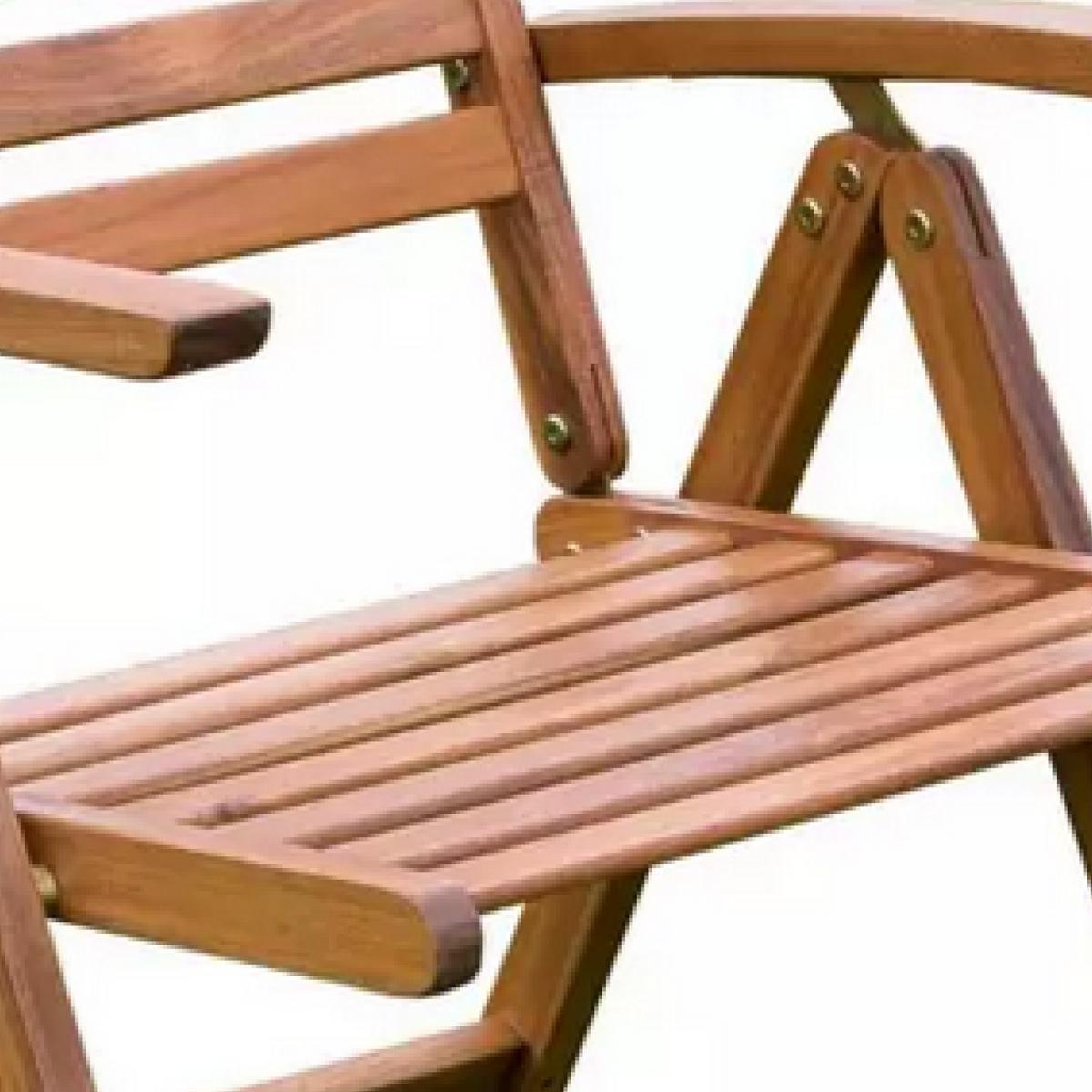 Gartensessel Klappbar La Plata Eukalyptusholz - Akaziefarben, ROMANTIK / LANDHAUS, Holz (63/114/95cm) - Gardenson