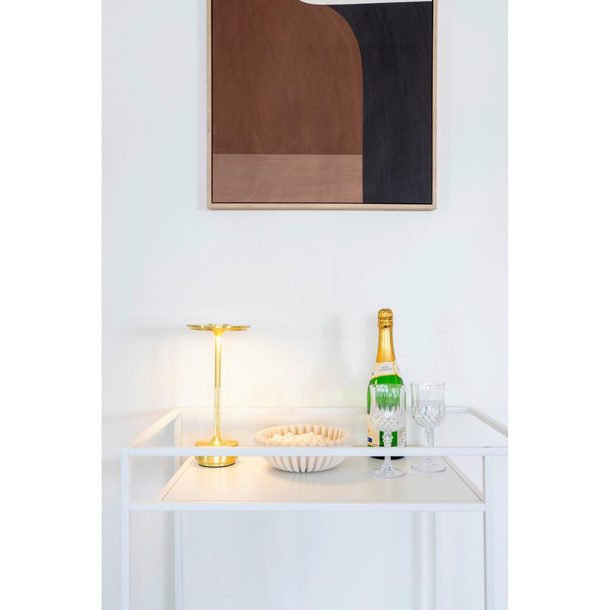 Servierwagen Vita Weiß B: 40 cm - Weiß, Design, Holz/Metall (40/79/68cm)