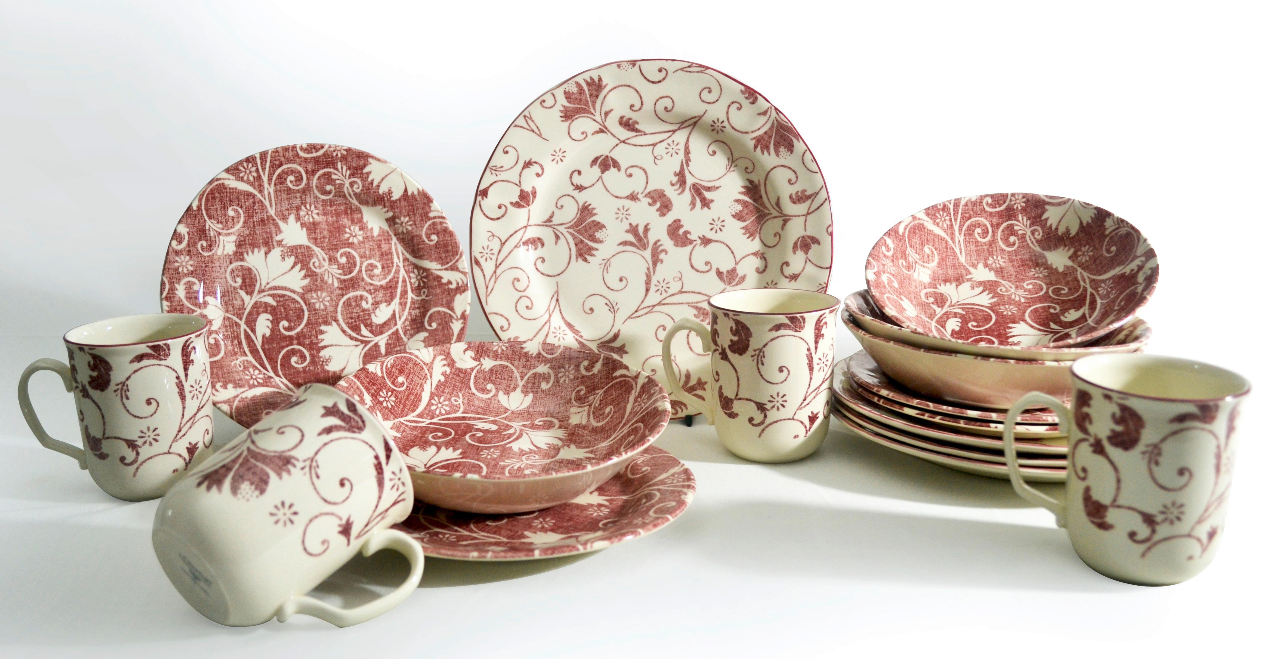 Kombiservice Steingut 4 Personen Geschirr Set - Multicolor, Keramik (44/27/40cm) - Creatable