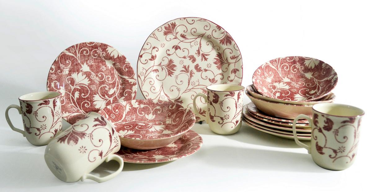 Kombiservice Steingut 4 Personen Geschirr Set - Multicolor, Keramik (44/27/40cm) - Creatable