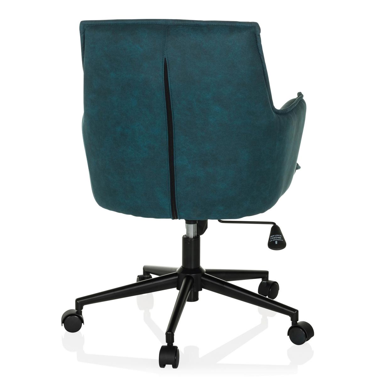 Drehstuhl Solao Life Dunkelblau B: 54 cm - Schwarz/Dunkelblau, MODERN, Kunststoff/Textil (54/85/70cm) - MID.YOU