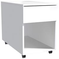 Rollcontainer Weiß Dalrosa 39x55x70 Cm - Weiß, MODERN, Holzwerkstoff/Kunststoff (39/55/70cm) - MID.YOU