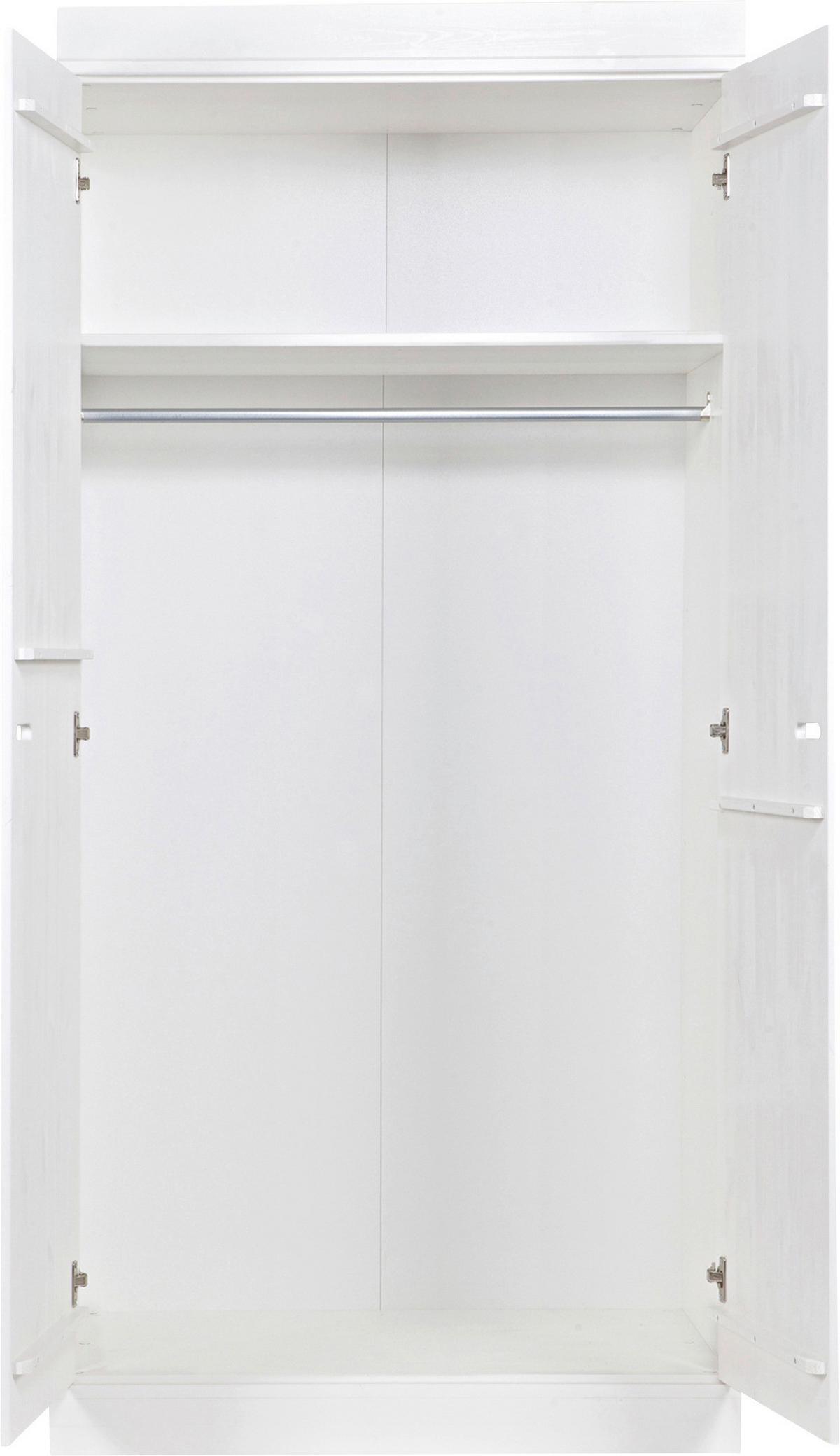 Drehtürenschrank Connect, Weiß B: 94 Cm - Weiß, Design, Holz/Holzwerkstoff (94/195/53cm) - Livetastic