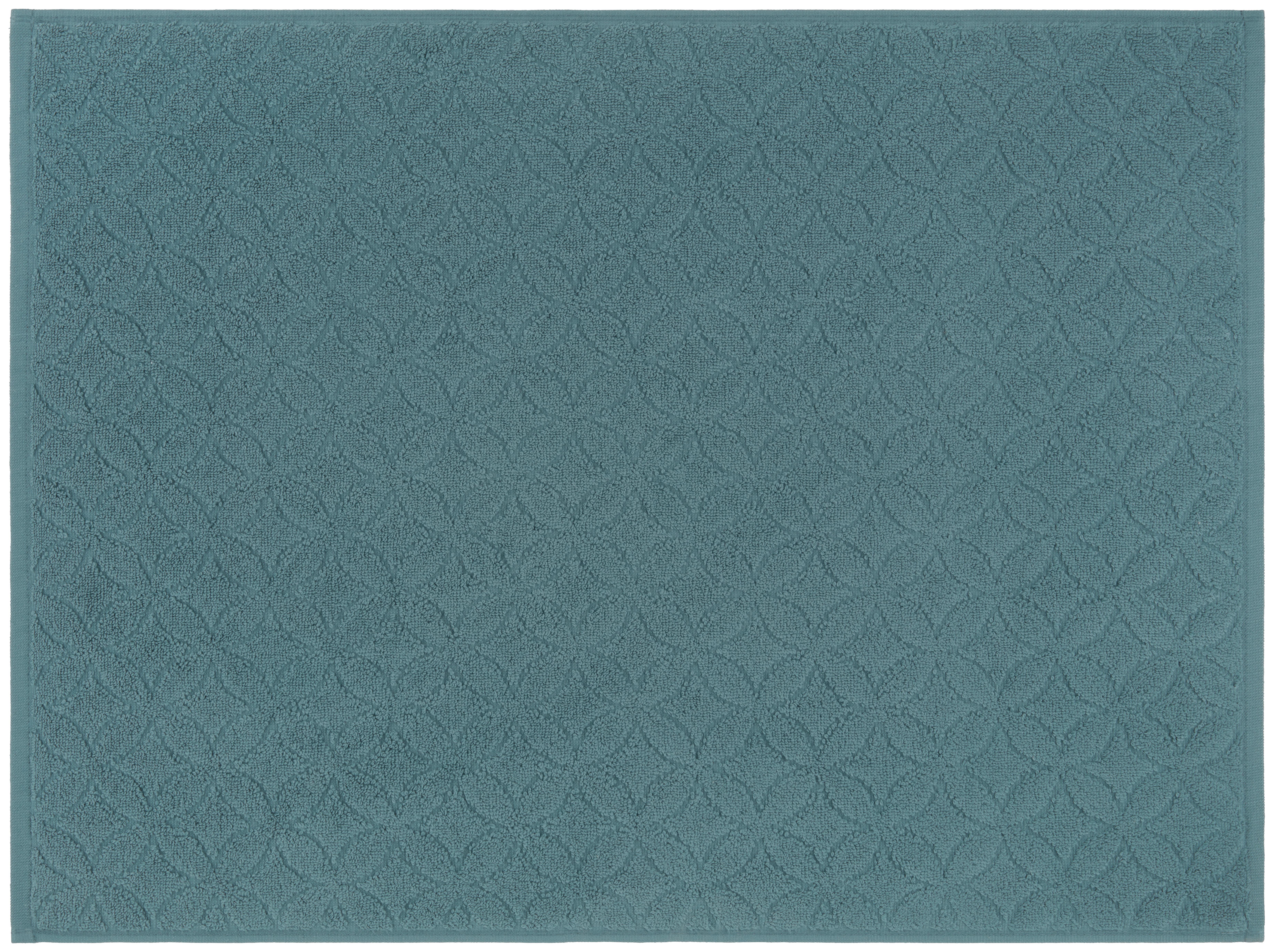 KÚPEĽŇOVÁ PREDLOŽKA Naime, 50/70cm, petrolejová - petrolejová, Lifestyle, textil (50/70cm) - Modern Living