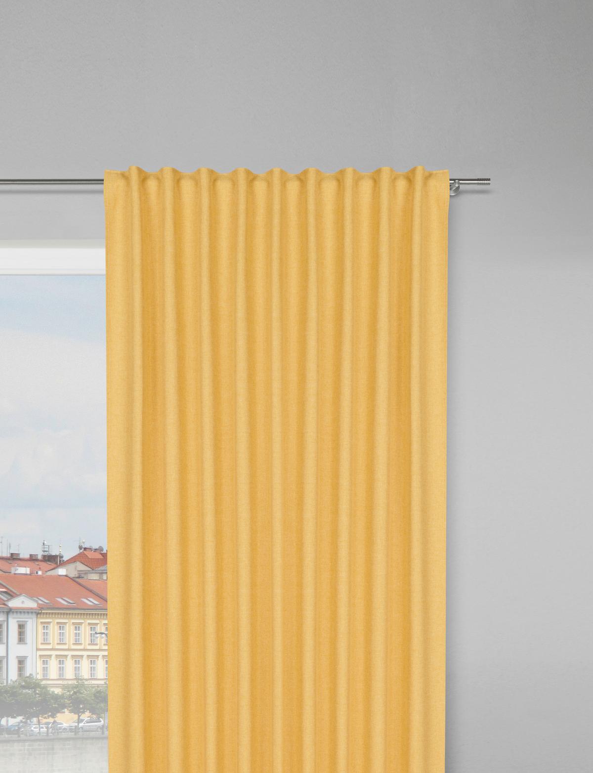 HOTOVÝ ZÁVĚS ULRICH -EXT- -TOP- - žlutá, textil (135/245cm) - Modern Living