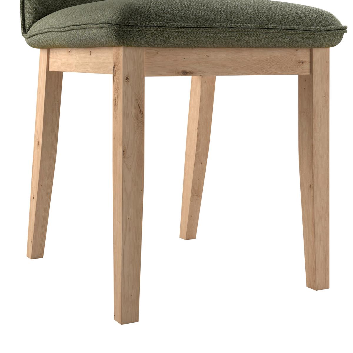 Vierfußstuhl Beluna Ii Webstoff Grün, B: 47cm - Eichefarben/Grün, KONVENTIONELL, Holz/Textil (47/91/44cm) - James Wood