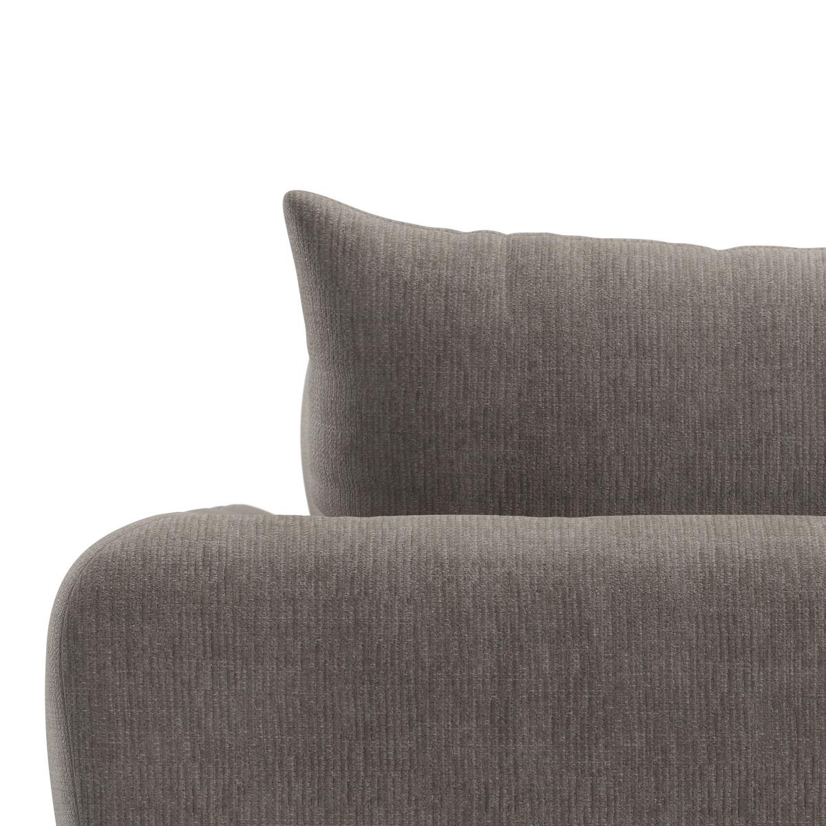 Sedacia súprava NICOLE, ľavá, béžová, max. do 480 kg - čierna/sivobéžová, Modern, drevo/textil (162/87/306cm) - Bessagi Home