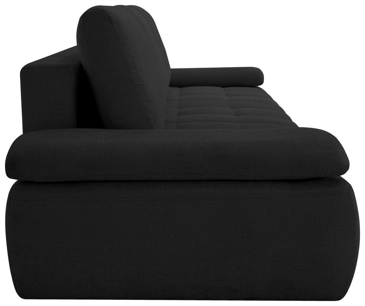 Schlafsofa Madox Dunkelgrau B: 255 cm - Dunkelgrau/Schwarz, Design, Textil (255/89/109cm) - MID.YOU