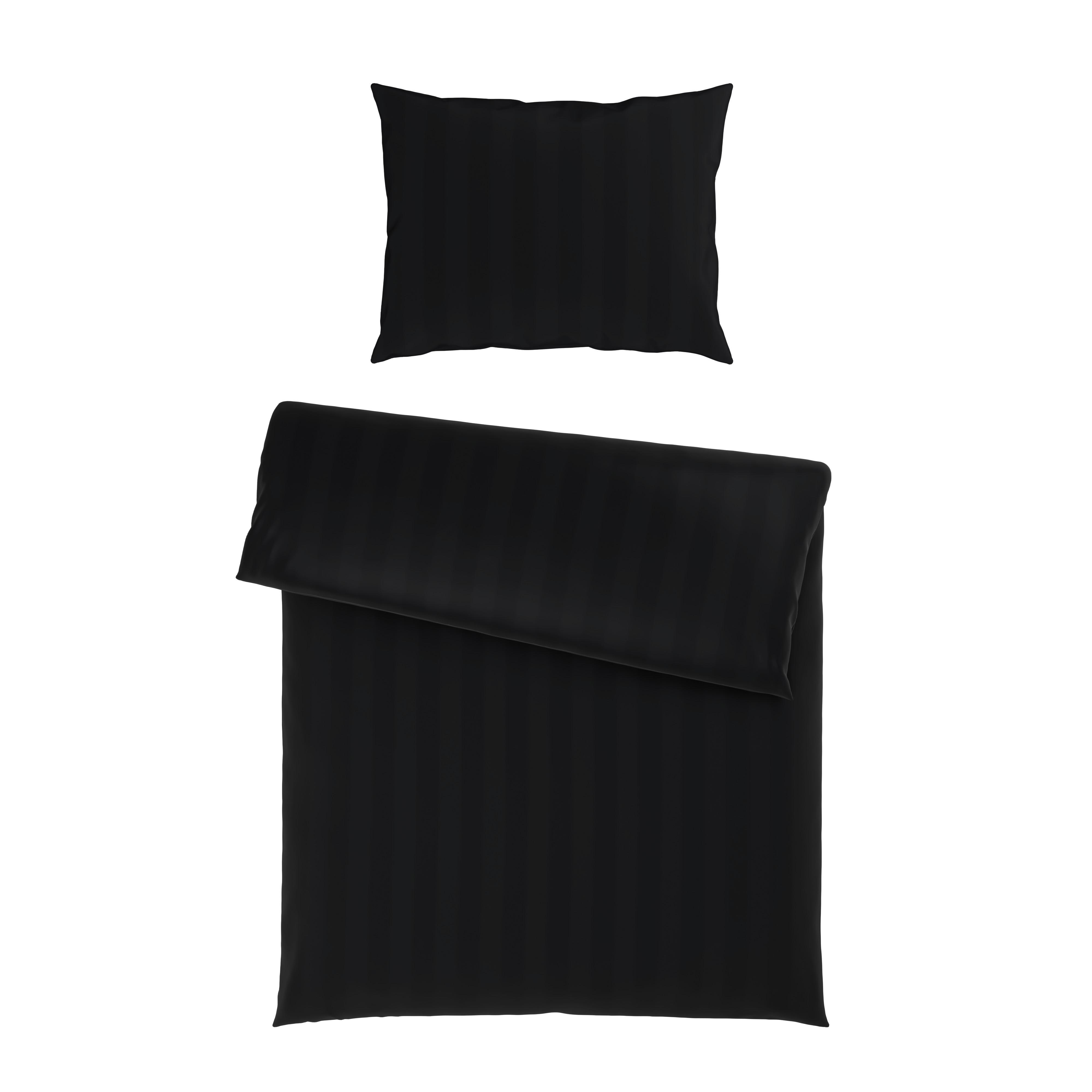 POVLEČENÍ XENIA STREIF - černá, Moderní, textil (140/200cm) - Premium Living