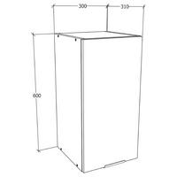 Küchenoberschrank Fasola - Weiß, Trend, Holzwerkstoff/Kunststoff (30/60/31cm) - MID.YOU