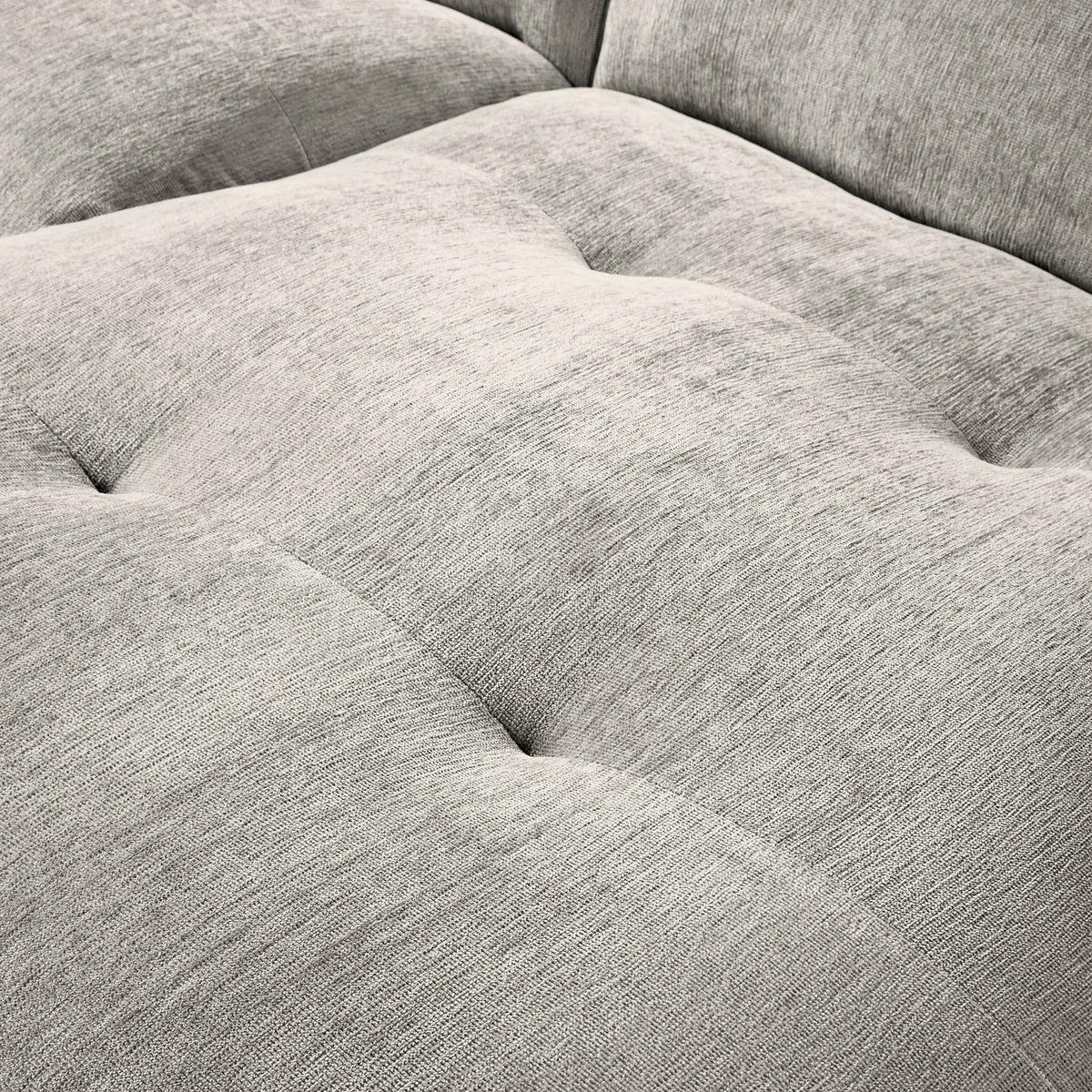 Ecksofa Fluffy Silberfarben S: 269x184 Cm - Silberfarben/Schwarz, MODERN, Textil (269/184cm) - Trendmanufaktur