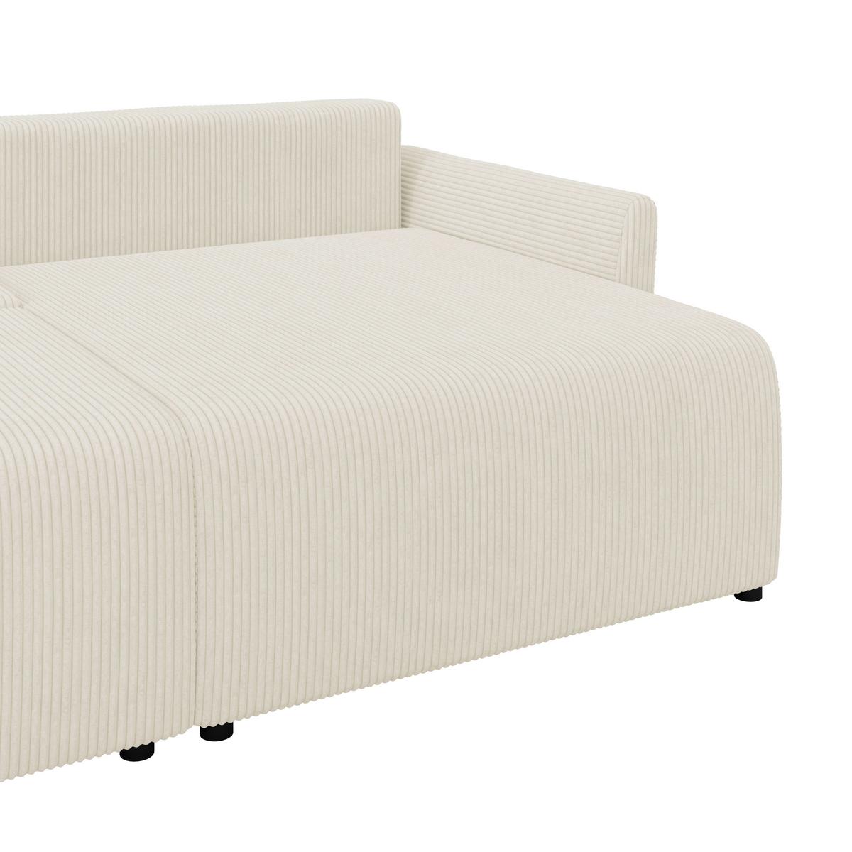 Ecksofa Mit Schlaffunktion Sonos, Beige 228x146 Cm - Ecru/Beige, MODERN, Textil (228/146cm)