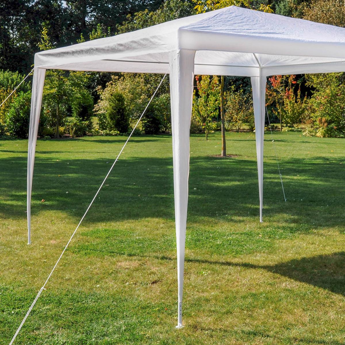 Pavillon 300x300 cm, Regenabweisend - Weiß, Basics, Kunststoff/Metall (300/245/300cm)