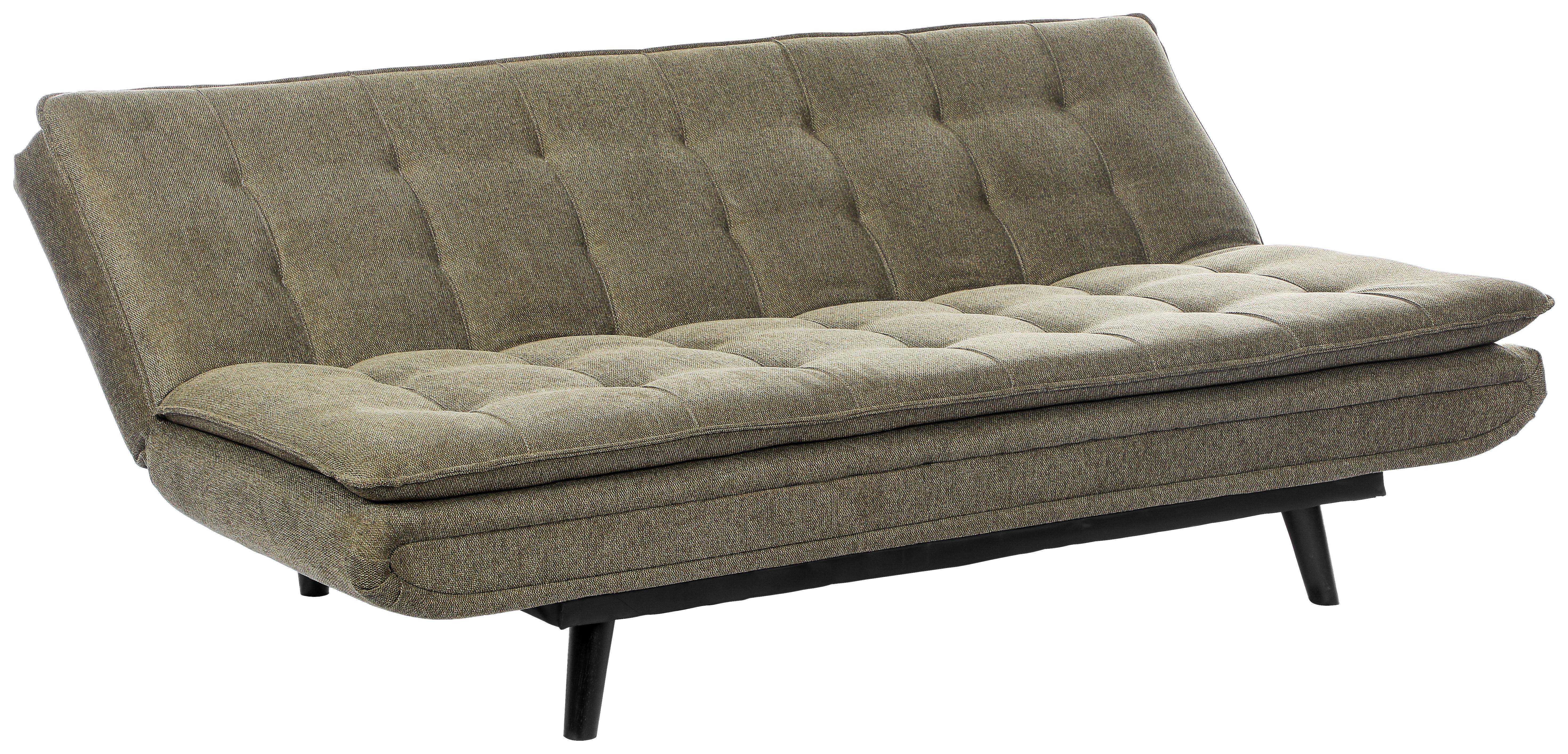 Rozkladacia pohovka SUN, zelená, sklopná, max. 360 kg - čierna/zelená, Modern, drevo/textil (190/83/93cm) - Mömax