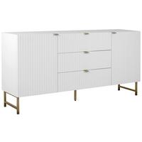 Sideboard Edinburgh 179 cm Weiß - Goldfarben/Weiß, Design, Holzwerkstoff (179/90/41cm) - MID.YOU
