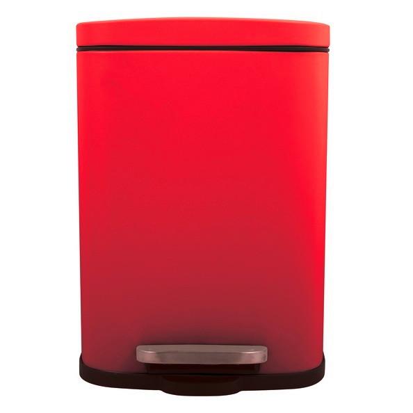 Treteimer Akira 5l Rot Metall Lxbxh: 21,4x17,6x30 Cm - Rot/Schwarz, Basics, Kunststoff/Metall (21,4/17,6/30cm)