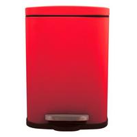 Treteimer Akira 5l Rot Metall Lxbxh: 21,4x17,6x30 Cm - Rot/Schwarz, Basics, Kunststoff/Metall (21,4/17,6/30cm)