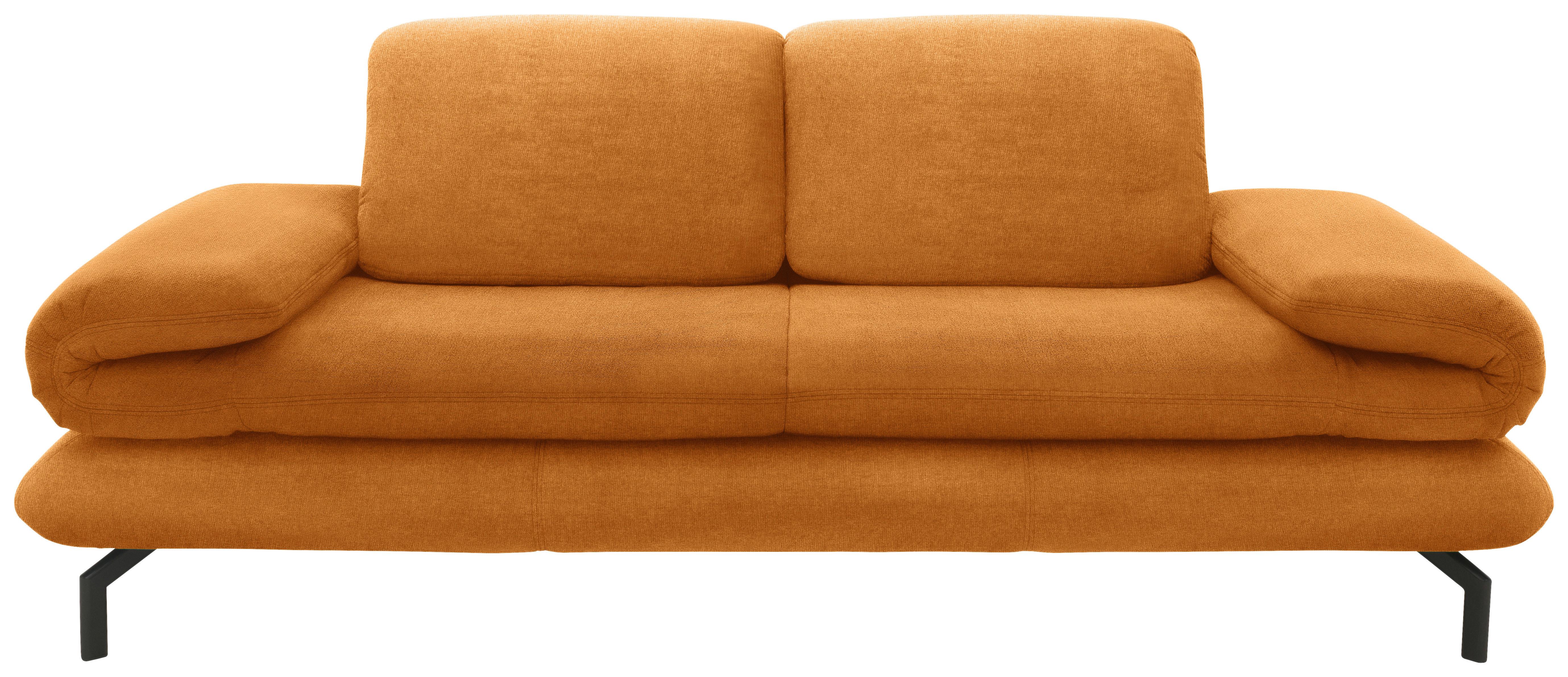 2-sitzer-sofa Looks Xiii Orange - Schwarz/Orange, Design, Textil (204 (264)/83 (110)/98cm) - LOOKS by W.Joop