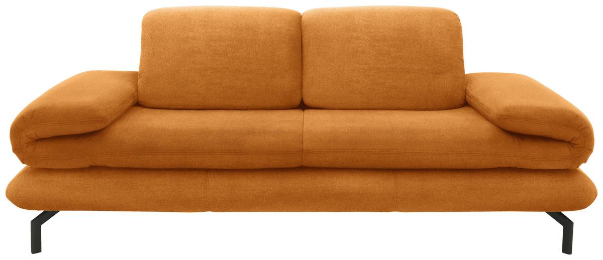 2-sitzer-sofa Looks Xiii Orange - Schwarz/Orange, Design, Textil (204 (264)/83 (110)/98cm) - LOOKS by W.Joop
