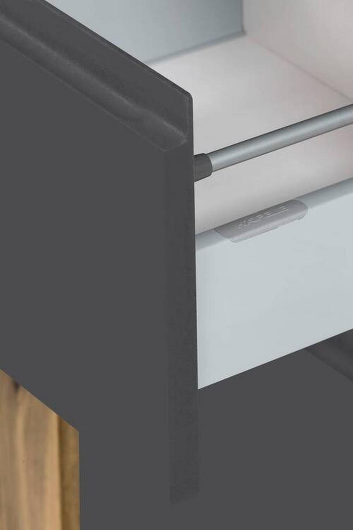 Hochschrank Varese B: 65 Cm Grau/wotan Eiche - Eiche Wotan/Grau, MODERN, Holzwerkstoff (65/180/35cm) - Held