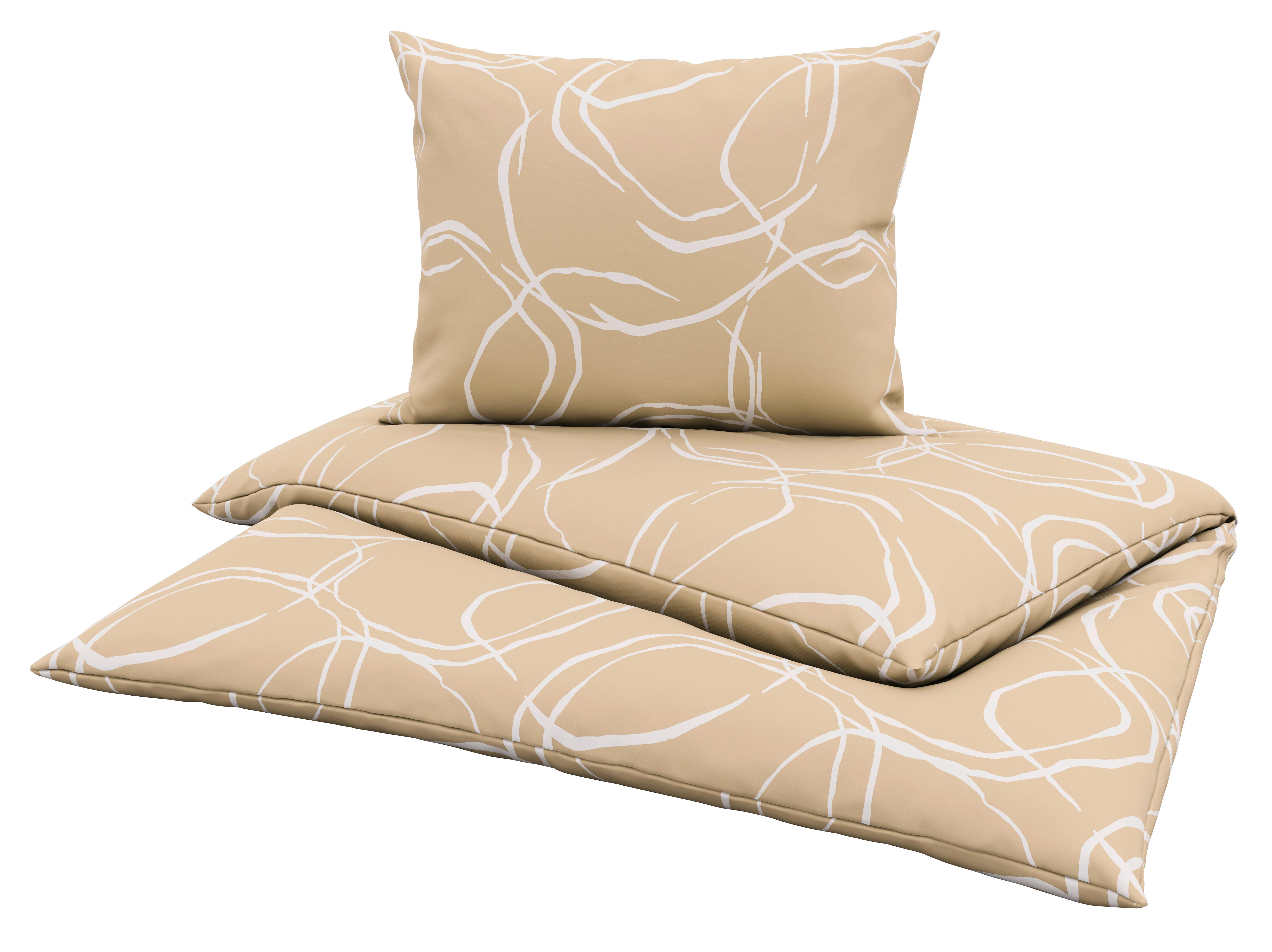 Bettwäsche Stones - Beige, MODERN, Textil - Luca Bessoni