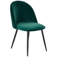 Jídelní židle TORRES zelená - černá/zelená, Moderní, kov/dřevo (51/79/58cm) - MID.YOU