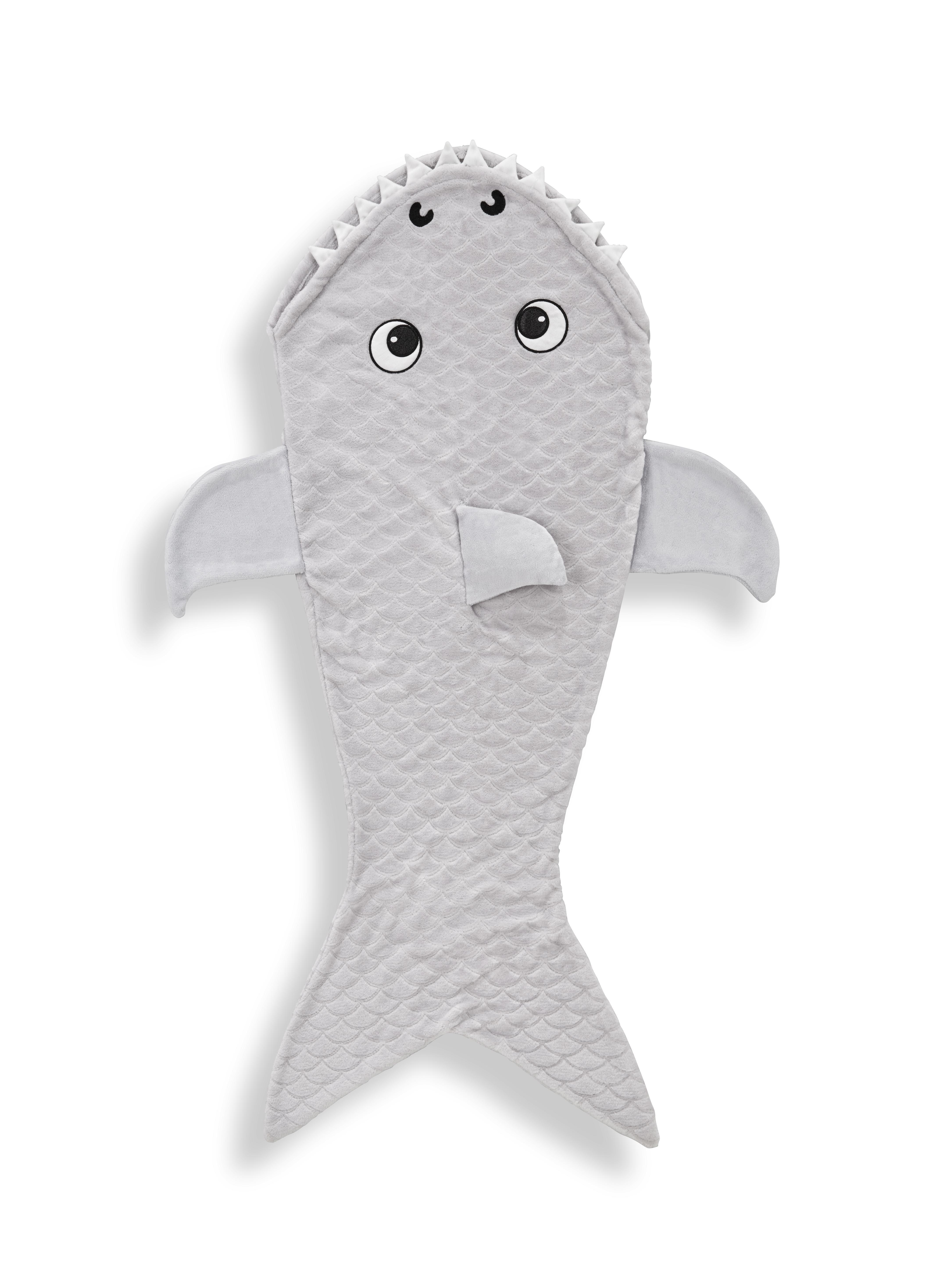 Puha Takaró Hai - Szürke, modern, Textil (140/57cm) - Luca Bessoni