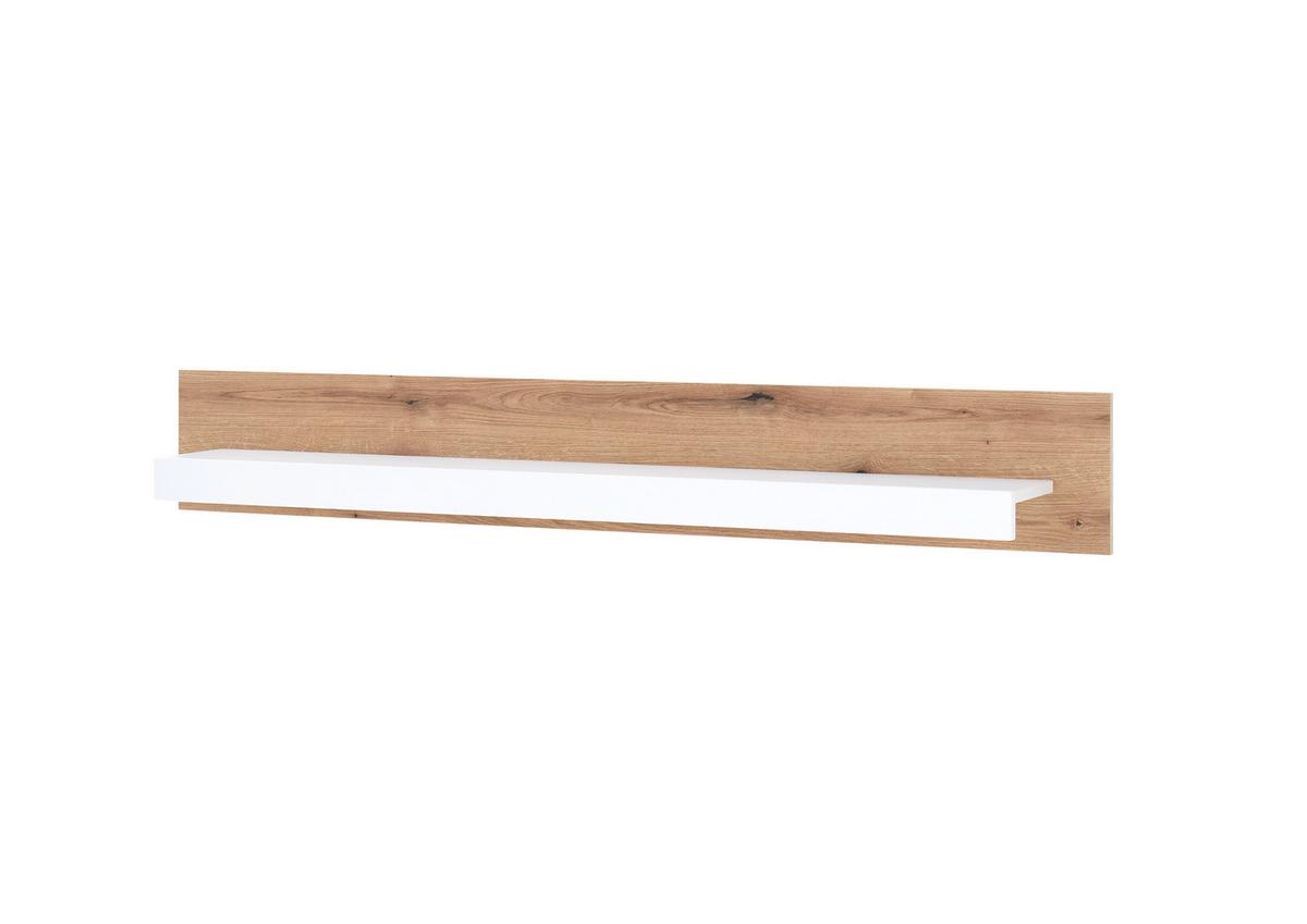 Wandboard Brixen Weiß/Eichefarben B: 150cm - Eichefarben/Weiß, Design, Holzwerkstoff (150/21/20cm) - MID.YOU