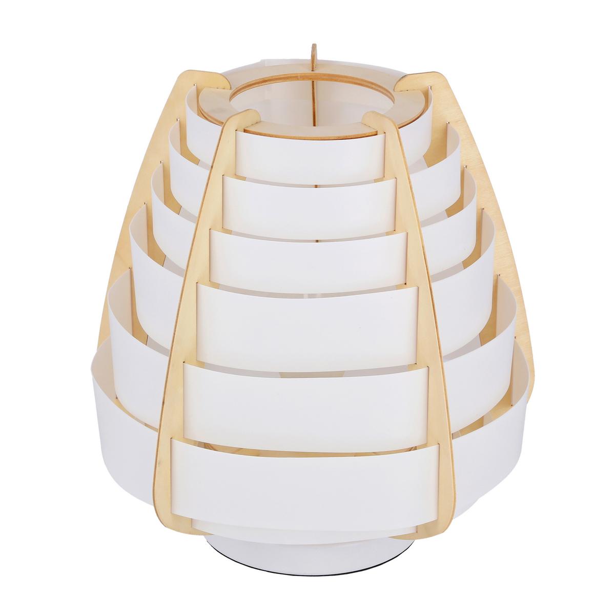 Tischleuchte 5050139 Nagoja - Beige/Goldfarben, KONVENTIONELL, Textil/Metall (27/27/27cm)