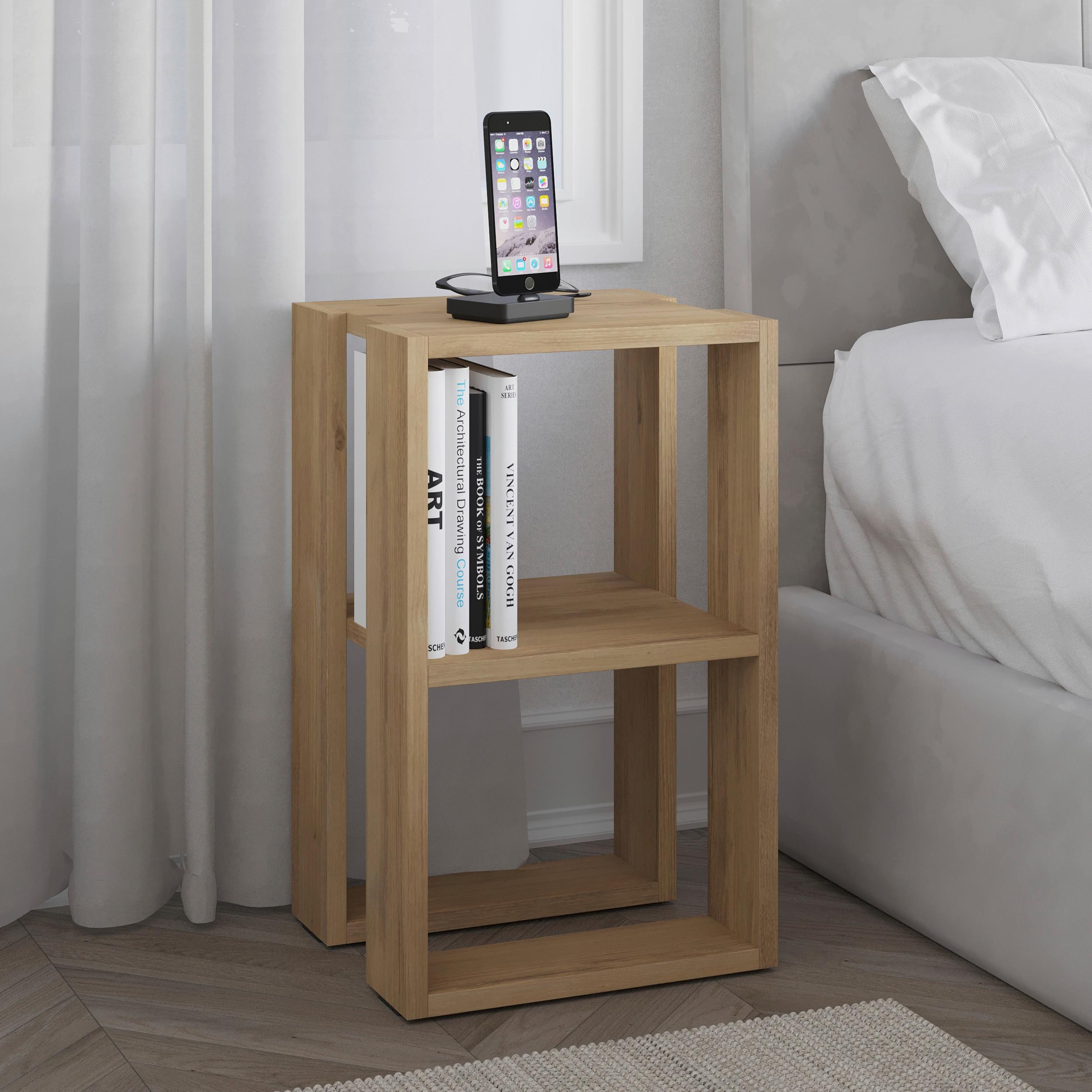 Nachttisch Lonie - Eichefarben, Design, Holzwerkstoff (34/55/30cm) - Livetastic