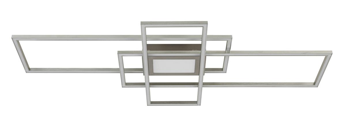 LED-Deckenleuchte Christina - Alufarben/Weiß, Basics, Kunststoff/Metall (45,8/100/6,4cm) - Luca Bessoni