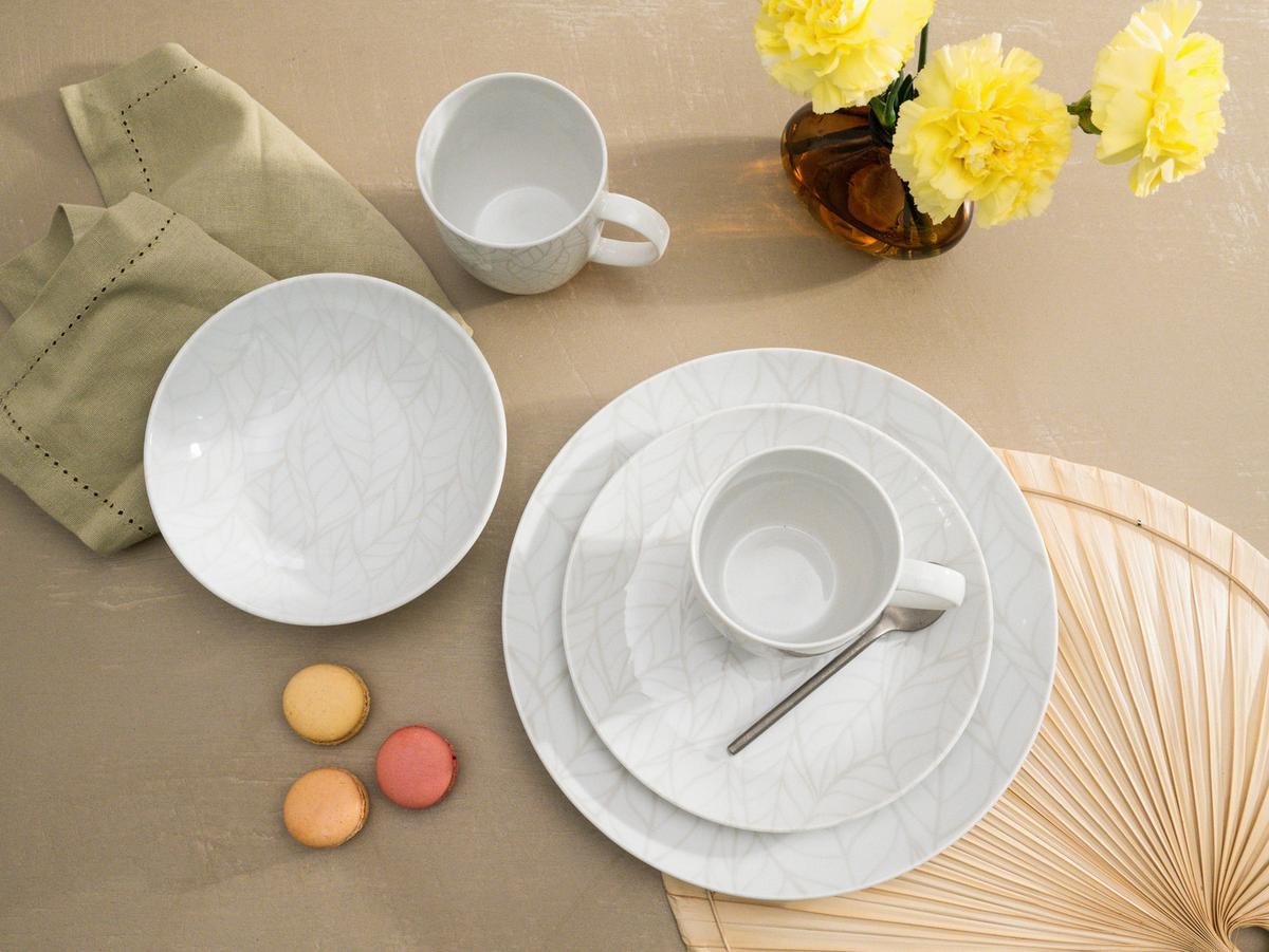 Kombiservice Porzellan 4 Personen Geschirr Set - Multicolor/Weiß, Basics, Keramik - Creatable